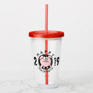 Tumbler 2 Tecknader Gris Årets anpassningsbar 2019 Take Away Mugg