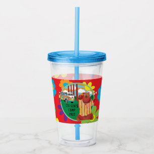 Tumbler av typen Camp Groovy Bear Buss Kids Take Away Mugg