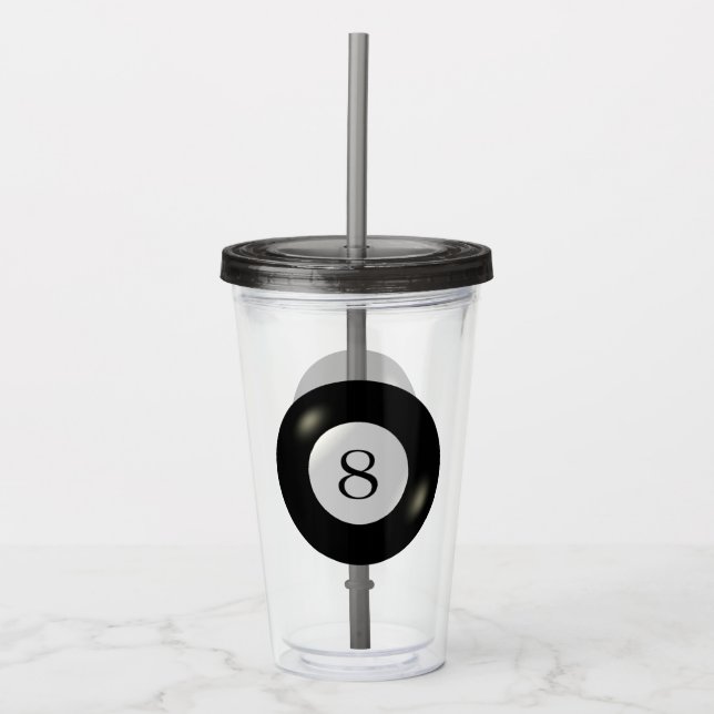 Tumbler - Billiards - 8 Boll Take Away Mugg (Framsida)