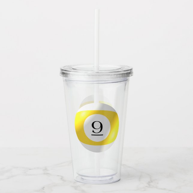 Tumbler - Billiards - 9 Boll Take Away Mugg (Framsida)