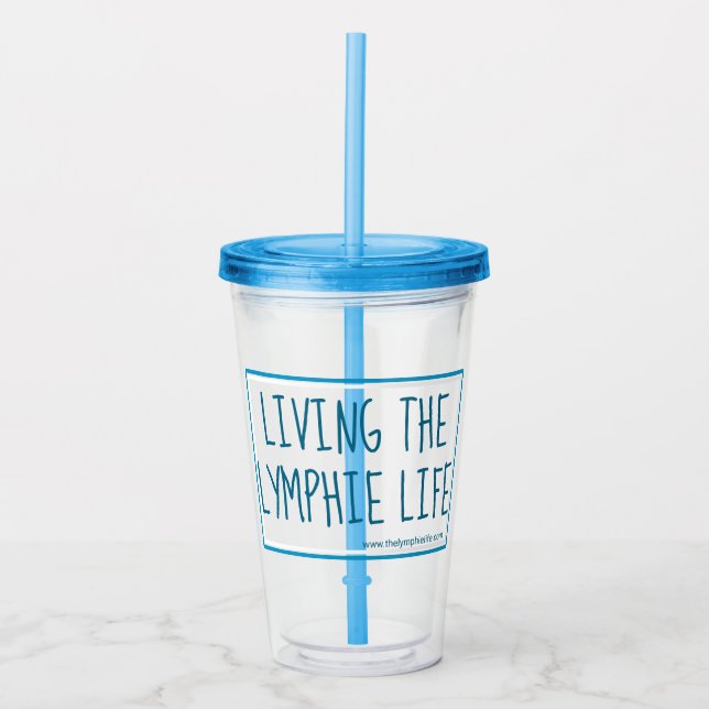 Tumbler "bo för det Lymphie livet" Take Away Mugg (Framsida)