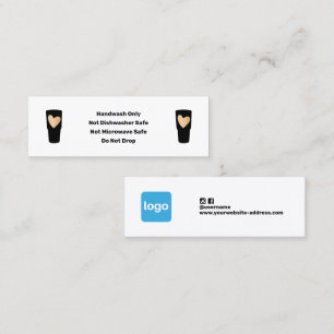 Tumbler Care Instructions Add Logotyp Mini Visitkort