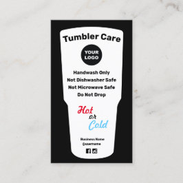 Tumbler Care Instructions Add Logotyp Visitkort