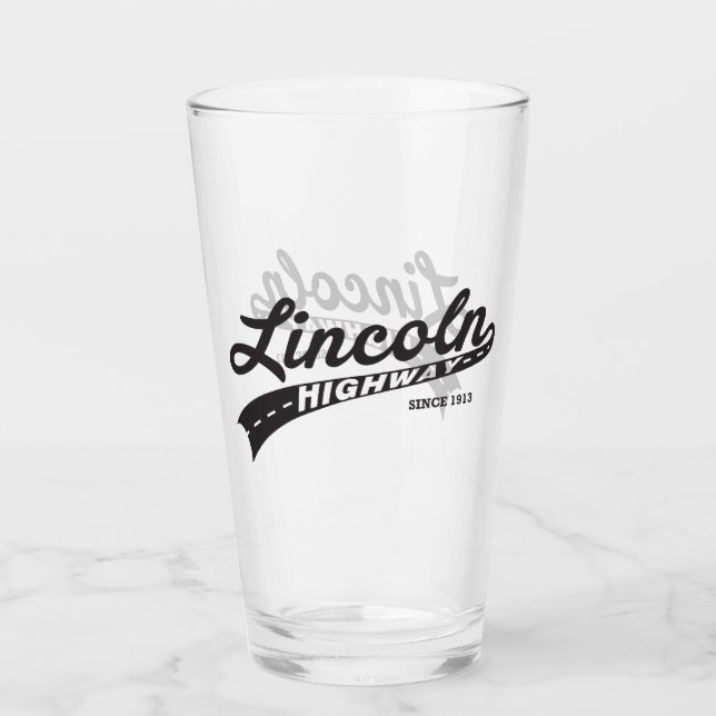 Tumbler för Lincoln huvudvägexponeringsglas Glaskopp (Framsida)
