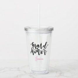 Tumbler för personligmaid of honorakryl take away mugg