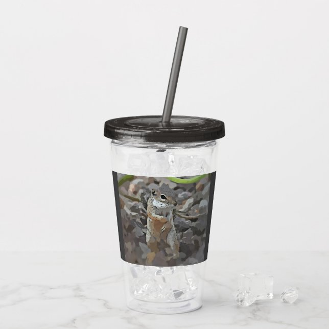 Tumbler "för skraj Mikey" akryldrink Take Away Mugg (Baksida Ice)