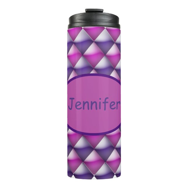 Tumbler - Lila och Rosa Quilted-look (Framsida)