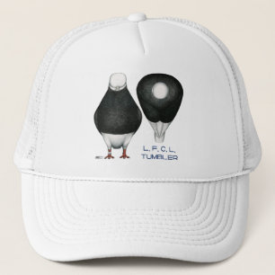 Tumbler Pigeon Standard Black Bald Truckerkeps