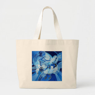 Tumbler Pigeons in Cerulean Blue Jumbo Tygkasse