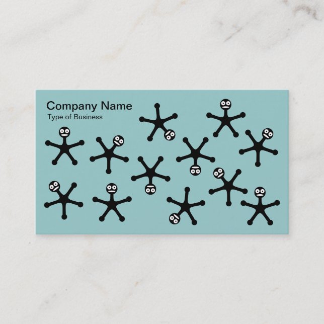 Tumblers - svart på LT Blue-Grönt Visitkort (Framsida)