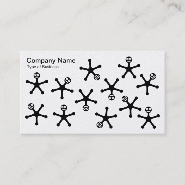 Tumblers - Svartvit (Guld) Visitkort (Framsida)