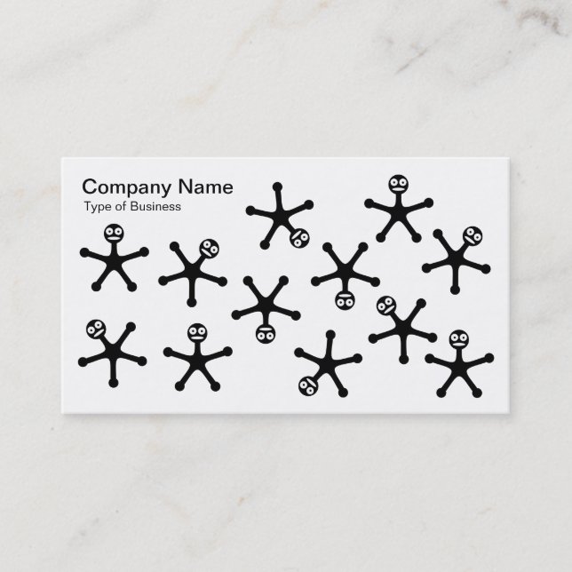 Tumblers - svartvitt visitkort (Framsida)