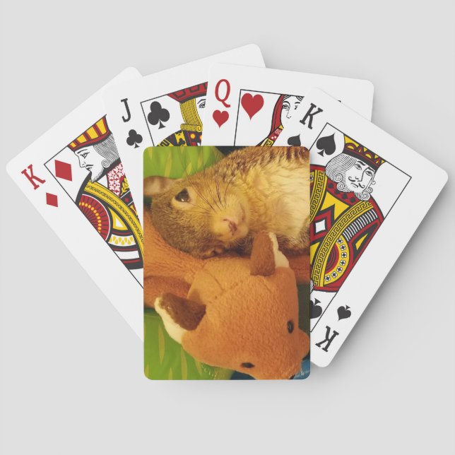 Tumbleweed & Herr räv som leker kort Casinokort (Baksidan)