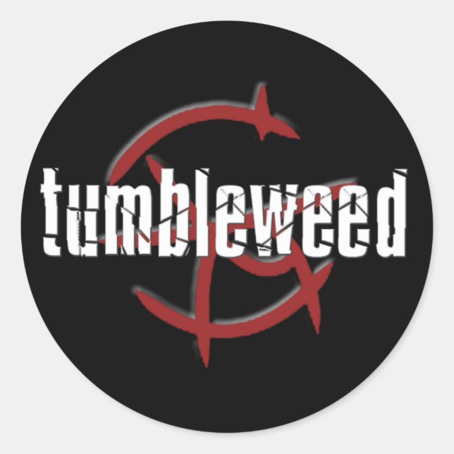 Tumbleweed Sticker Runt Klistermärke (Framsida)