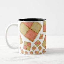 Tumbling Battenberg Cake Two-Tone Coffee Mugg