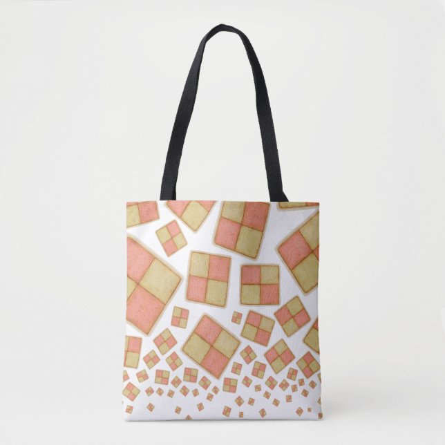 Tumbling Battenberg tårta Tote Bag Tygkasse (Framsida)