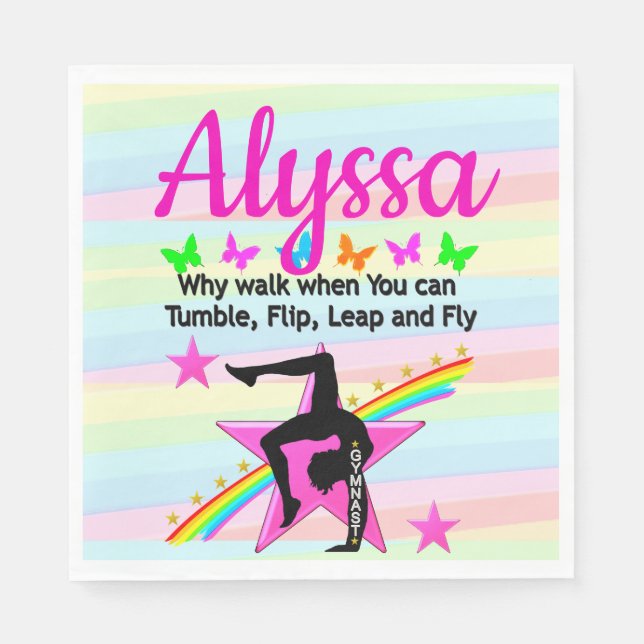 TUMBLING GYMNASTICS QUEEN PAPPERSSERVETT (Framsidan)