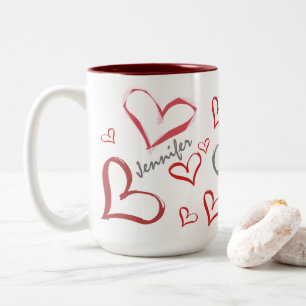 Tumbling Hearts Två-Tonad Mugg