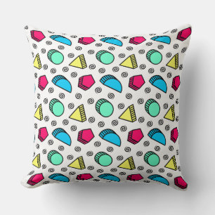 Tumbling Neo Memphis Stil Shapes Mönster Kudde
