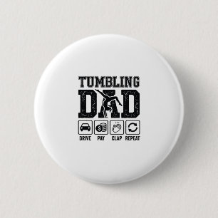 Tumbling Pappa Drive Betala Klappa Upprepa T-Shirt Knapp