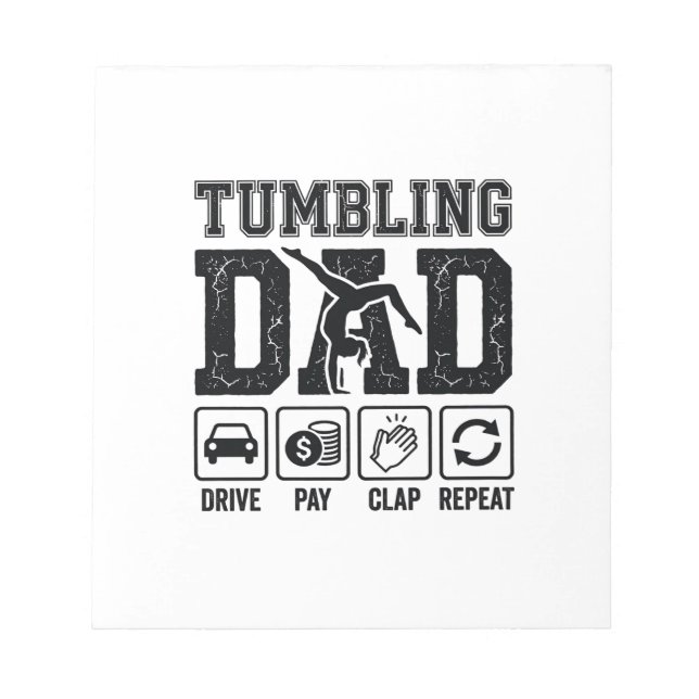 Tumbling Pappa Drive Pay Clap Repeat Tröja Design_ Anteckningsblock (Framsida)
