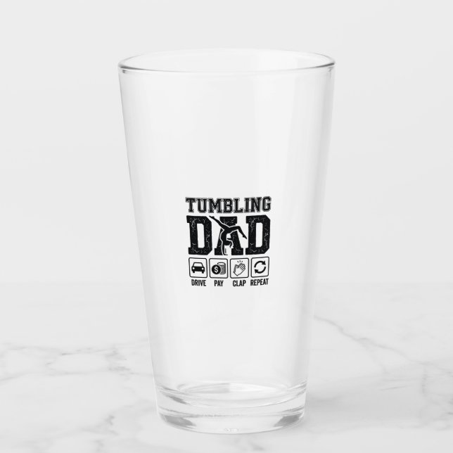Tumbling Pappa Drive Pay Clap Repeat Tröja Design_ Glaskopp (Framsida)