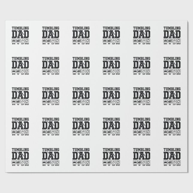 Tumbling Pappa Kör Betala Klappa Upprepa T-Shirt D Presentpapper (Platt)