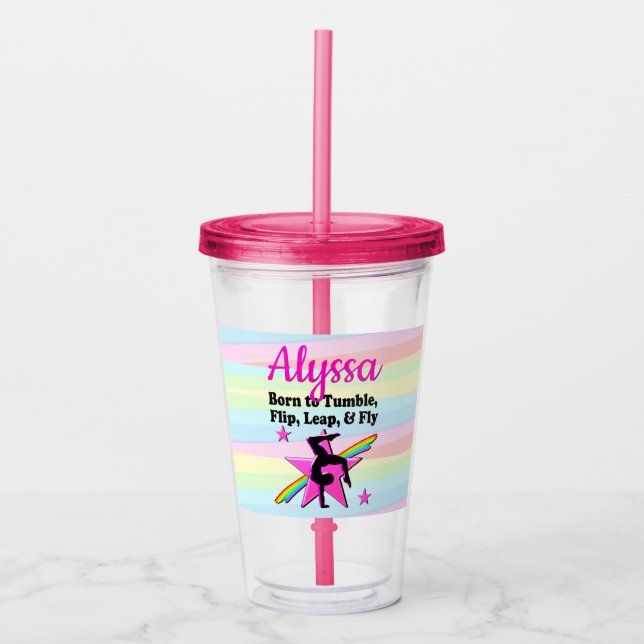 TUMBLING QUEEN GYMNASTICS GIRL TAKE AWAY MUGG (Framsida)