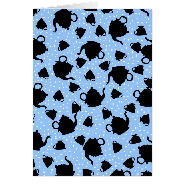 Tumbling Tea Party Hälsningskort (Framsidan)