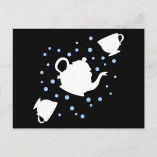 Tumbling Tea Party Inbjudan Vykort