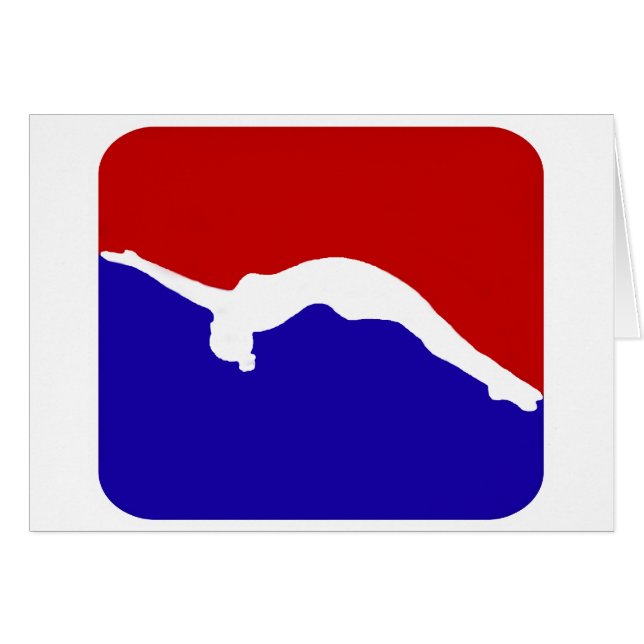 Tumblinggymnast Hälsningskort (Framsidan Horizontal)