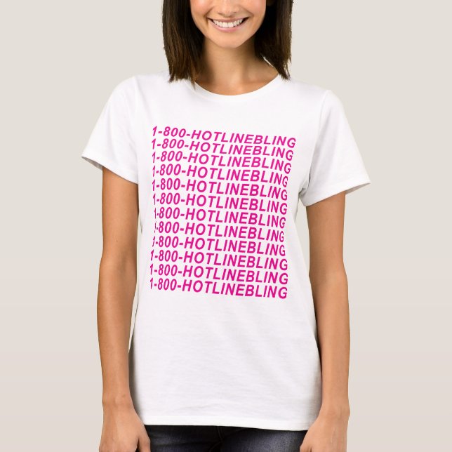 Tumblr T-Shirt Hett Line Bling 1-800 (Framsida)