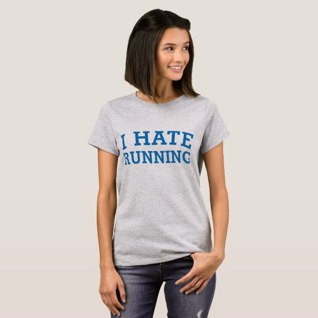Tumblr T-Shirt I Hate Running (Hel framsida)