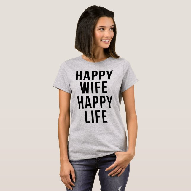 Tumblr T-Shirt Lycklig Makfe Lycklig Life (Hel framsida)