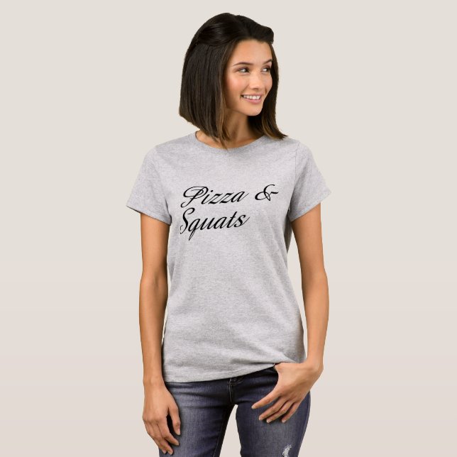Tumblr T-Shirt Pizza och Squats (Hel framsida)