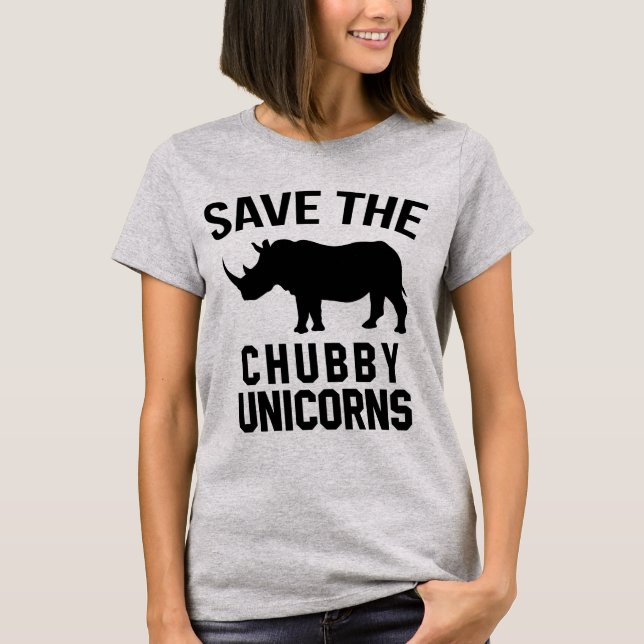 Tumblr T-Shirt Spara Knubbiget Unicorns (Framsida)