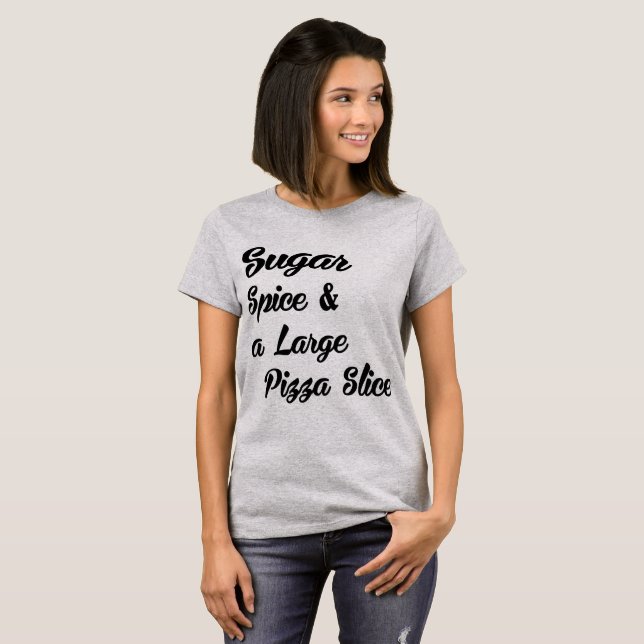 Tumblr T-Shirt Sugar Spice och Large Pizza Slice (Hel framsida)