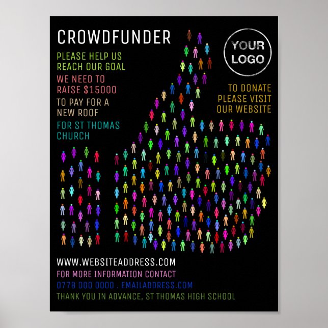 Tumbsignalen, Crowdfunder, folkfinansiering Poster (Framsidan)