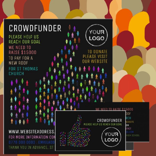 Tumbsignalen, Crowdfunder, folkfinansiering Visitkort (Skapare uppladdad)