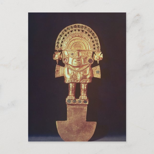 Tumi eller ceremonial knivar i form av Naylampa Vykort (Framsida)