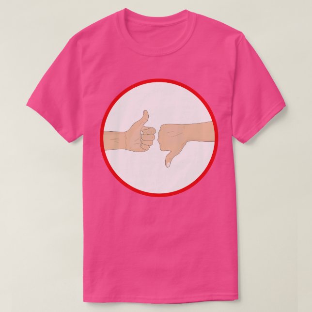 Tumma upp och tumma ner t shirt (Design framsida)