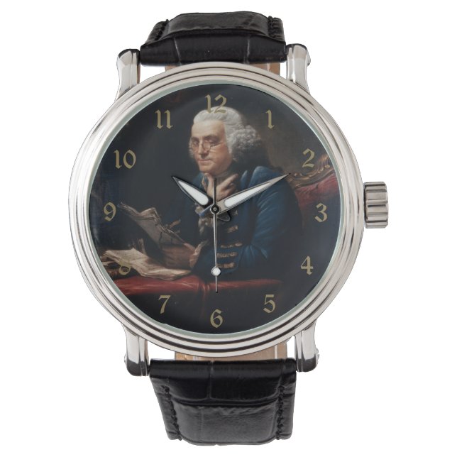 Tumme Porträtt, Benjamin Franklin Grundlagsfader Armbandsur (Framsida)