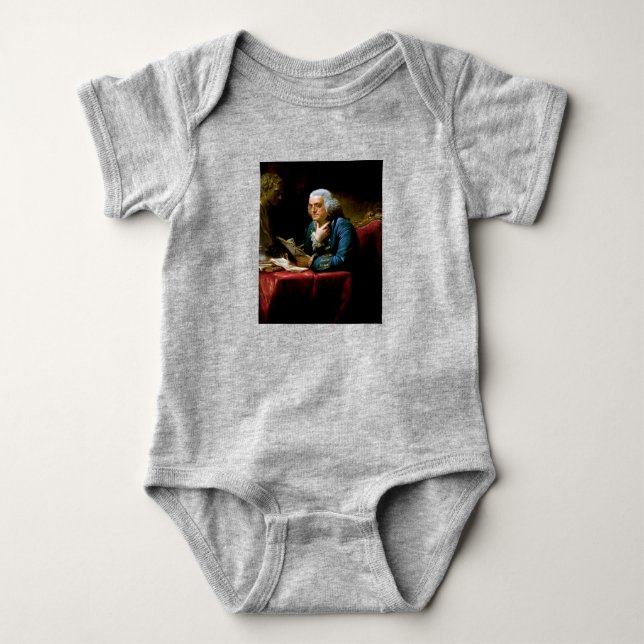 Tumme Porträtt, Benjamin Franklin Grundlagsfader T Shirt (Framsida)