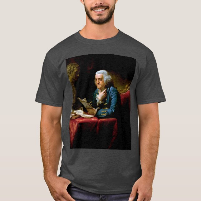 Tumme Porträtt, Benjamin Franklin Grundlagsfader T Shirt (Framsida)