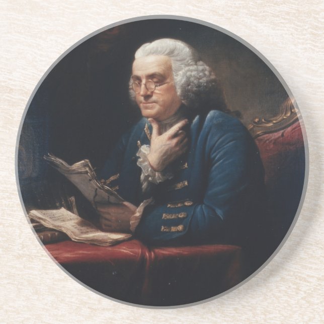 Tumme Porträtt, Benjamin Franklin Grundlagsfader Underlägg (Framsidan)