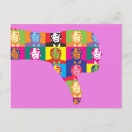 Tummen Ner Trump Postkort Vykort