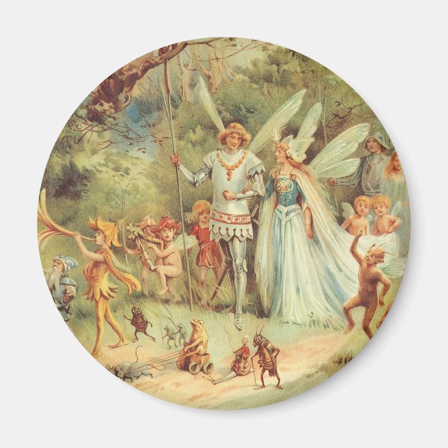 Tummen och Prinsens Bröllop, Klassiska Sagor Magnet (Framsidan)
