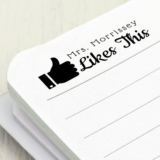 Tummen Upp För Lärare Självfärgande Stämpel (Teachers Thumbs Up Likes This Self-inking Stamp)