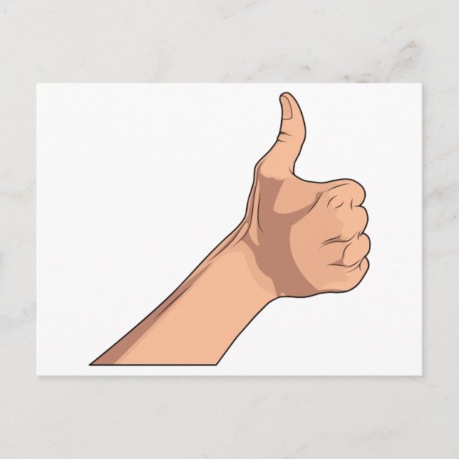 Tummen Upp / Hitchhiking Hand Tecken Gester 2 Vykort (Framsida)