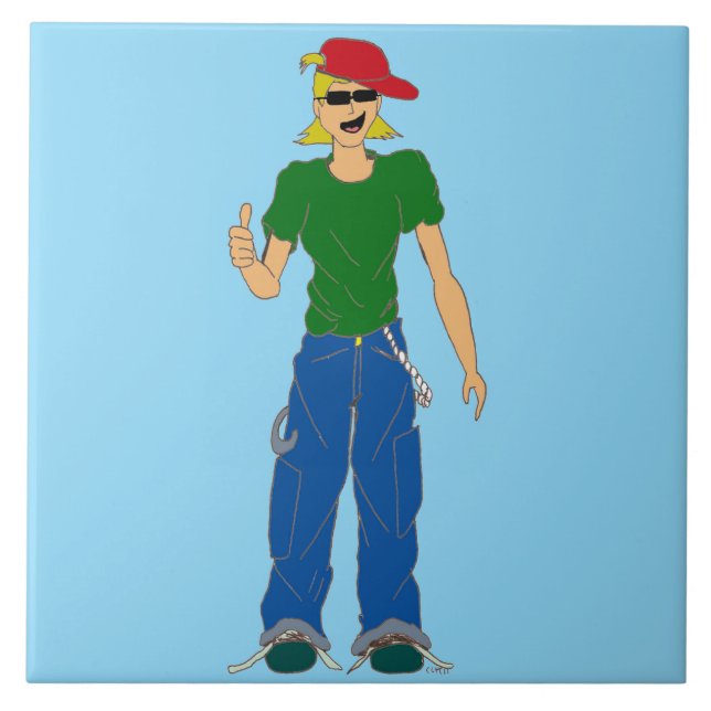 tummen upp kakelplatta (Framsidan)